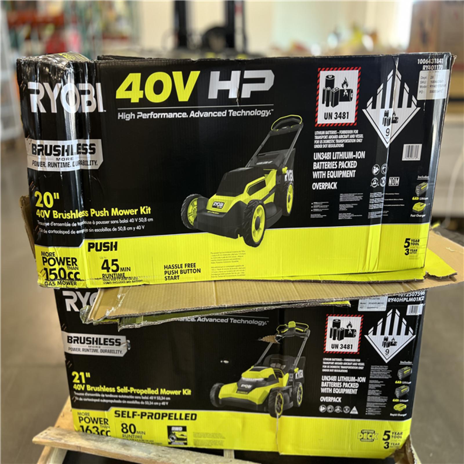 DALLAS LOCATION - RYOBI MOWER PALLET -(4 UNITS)