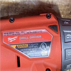 Houston Location AS-IS Milwaukee FUEL 12V Lithium-Ion Brushless Cordless 4-in-1 Installation 3/8 in. Drill Driver with 4 Tool Head (Tool-Only)
