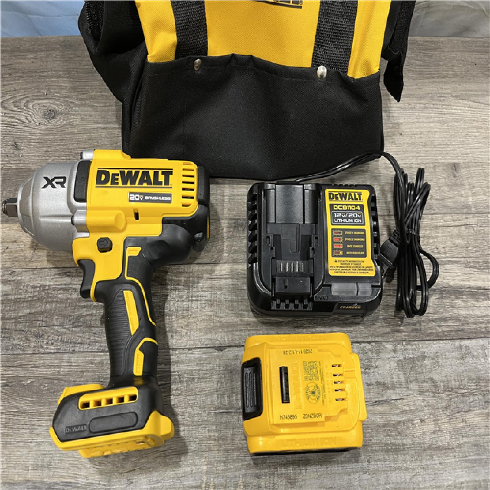 AS-IS DEWALT 20V MAX Lithium-Ion Cordless 1/2 in. Impact Wrench Kit