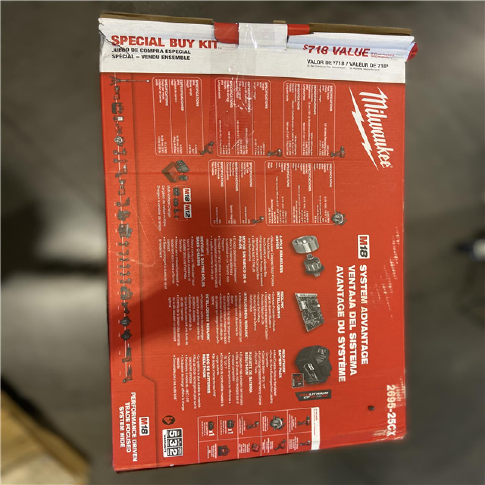 NEW! - Milwaukee M18 18V Lithium-Ion Cordless Combo Kit