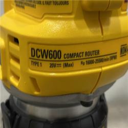 AS-IS DEWALT 20V MAX XR Cordless Brushless Fixed Base Compact Router (Tool Only)