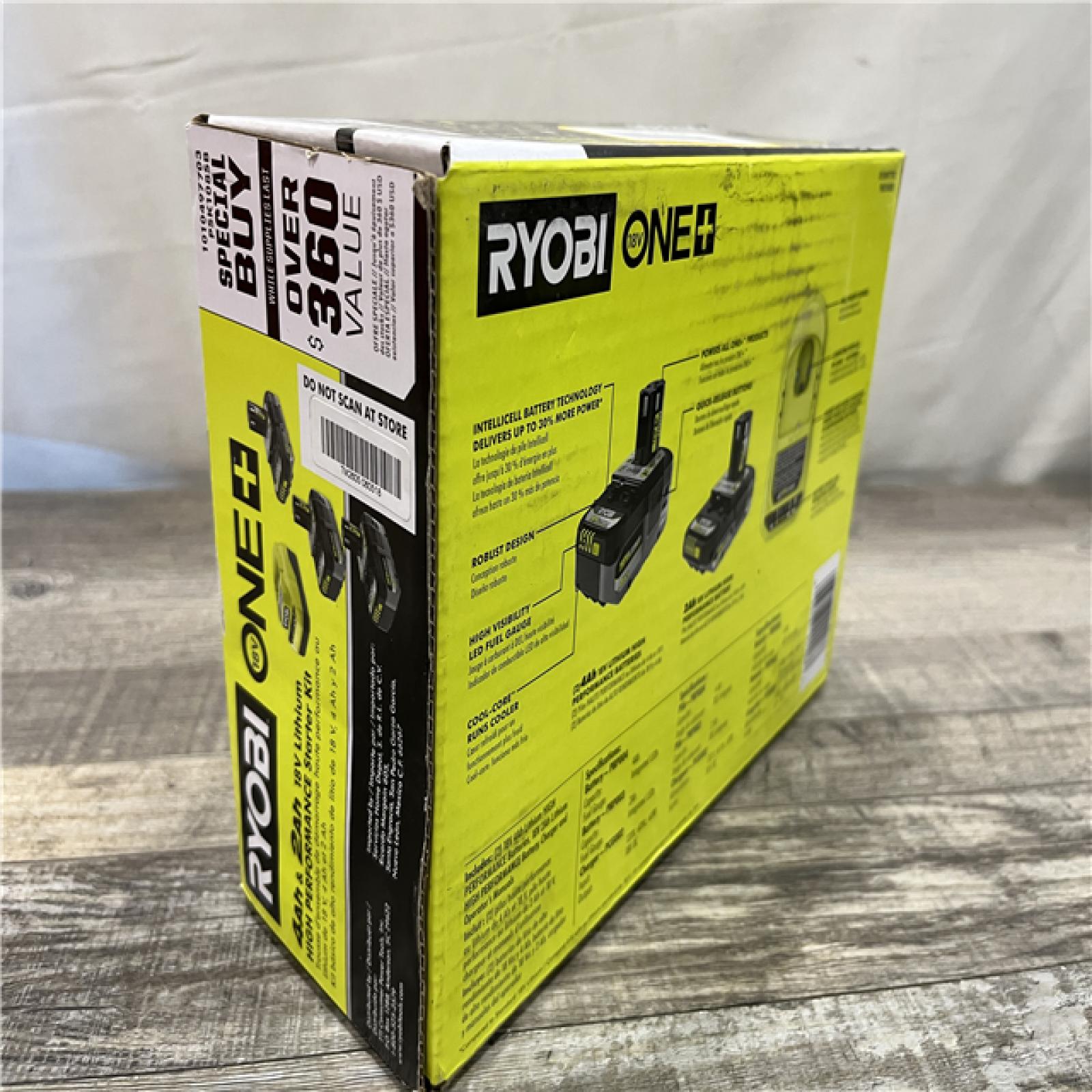 NEW - RYOBI ONE+ 18V Lithium-Ion HIGH PERFORMANCE Starter Kit with 2.0 Ah Battery, (2) 4.0 Ah Batteries, and Charger