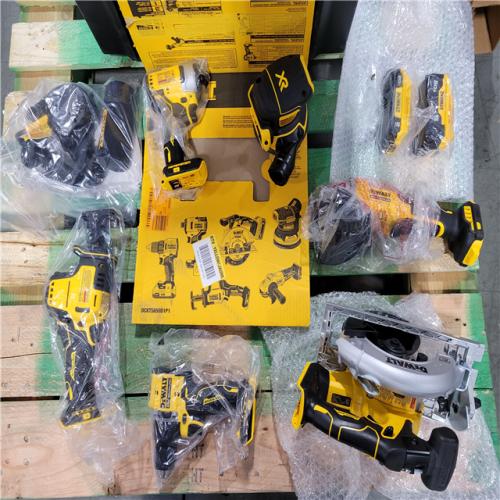 California AS-IS DEWALT 6 TOOL COMBO KIT 20V MAX BATTERY (2X)