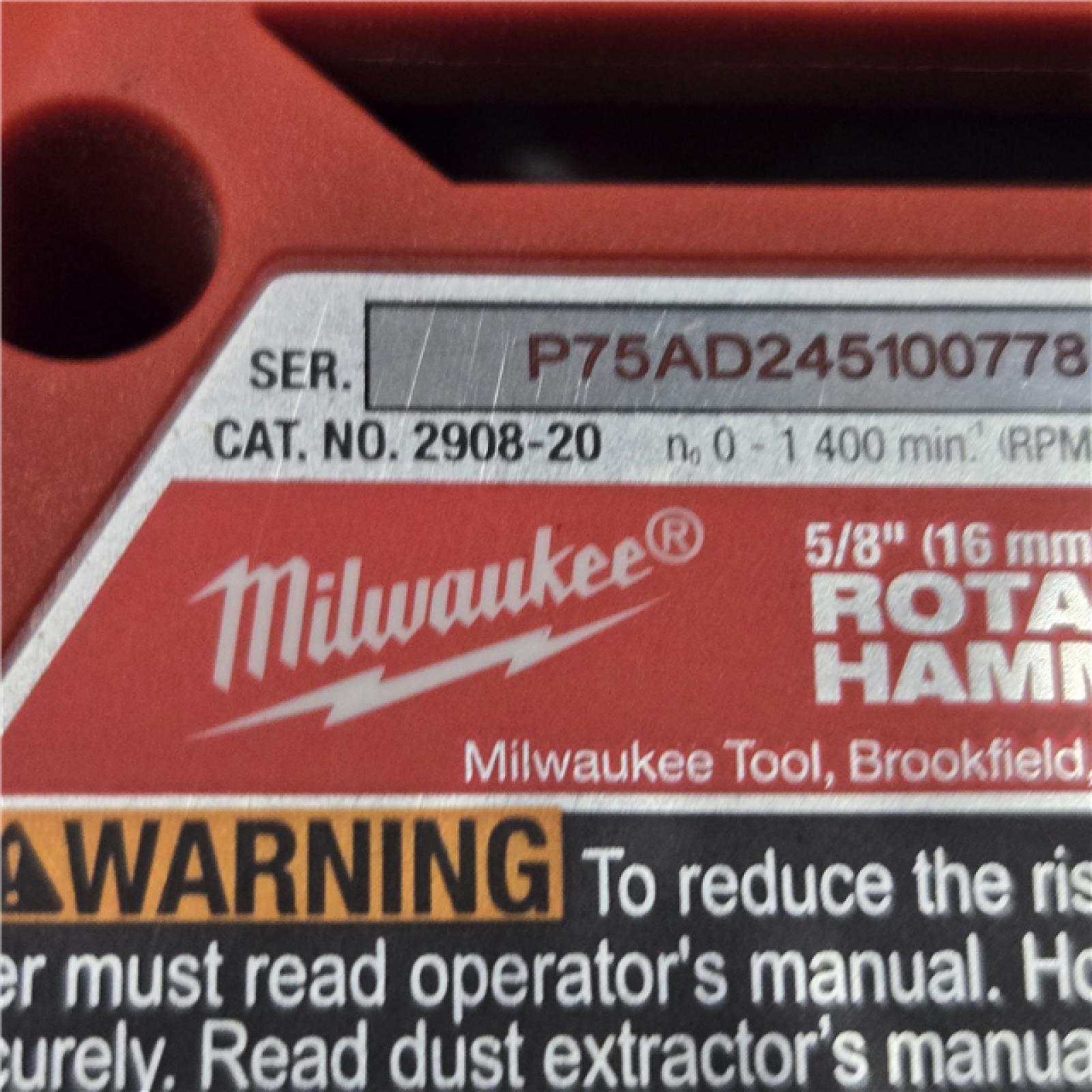AS-IS Milwaukee M18 FUEL 18V Cordless 5/8 in. SDS-Plus Rotary Hammer (Tool-Only)