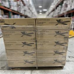 DALLAS LOCATION - Hampton Bay Leroy 42 LED Brushed Nickel Ceiling Fan With Light PALLET-(40 UNITS)
