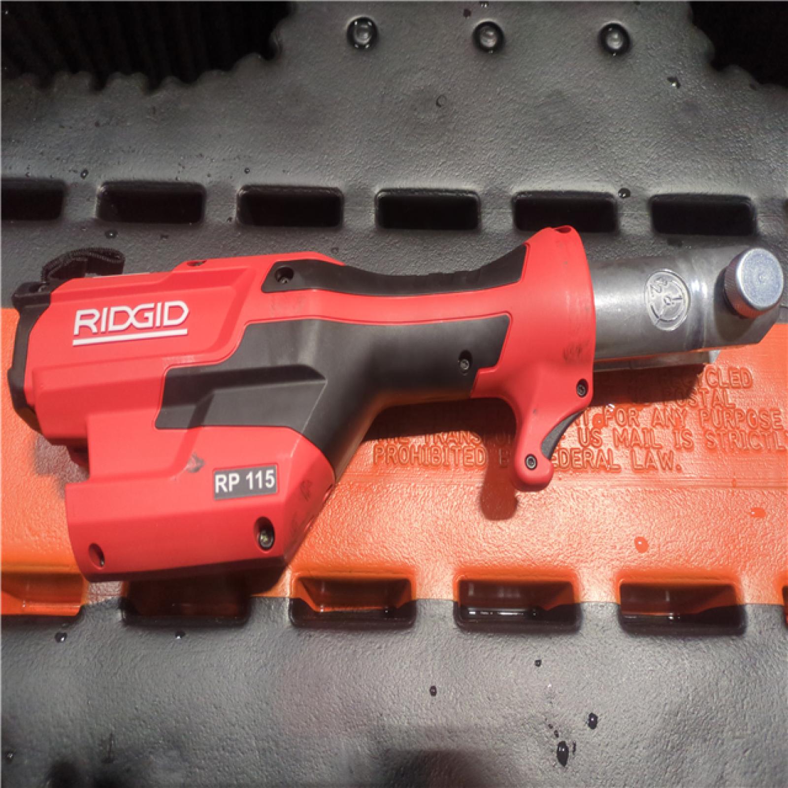 California AS-IS Ridgid RP 115 Mini Press Tool Kit  Includes (1) Battery  Charger & Hard Case