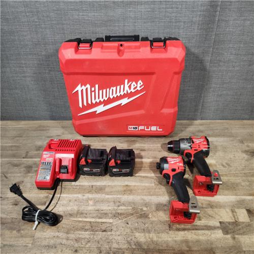 HOUSTON LOCATION - AS-IS (APPEARS LIKE NEW) M18 FUEL 18V Lithium-Ion Brushless Cordless Hammer Drill and Impact Driver Combo Kit (2-Tool) with 2 Batteries