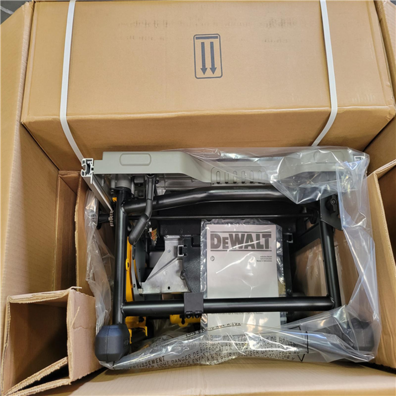CALIFORNIA NEW DEWALT 10 JOBSITE TABLE SAW WITH RIP CAPACITY AND ROLLING STAND