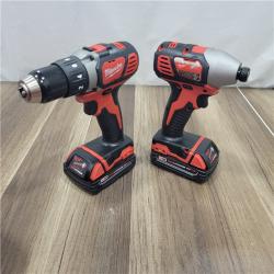 AS-IS Milwaukee M18 18V Cordless Brushed 2 Tool Drill/Driver and Impact Driver Kit