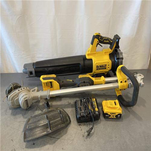 AS-IS - DEWALT 20V MAX Cordless Battery Powered String Trimmer & Blower Combo Kit