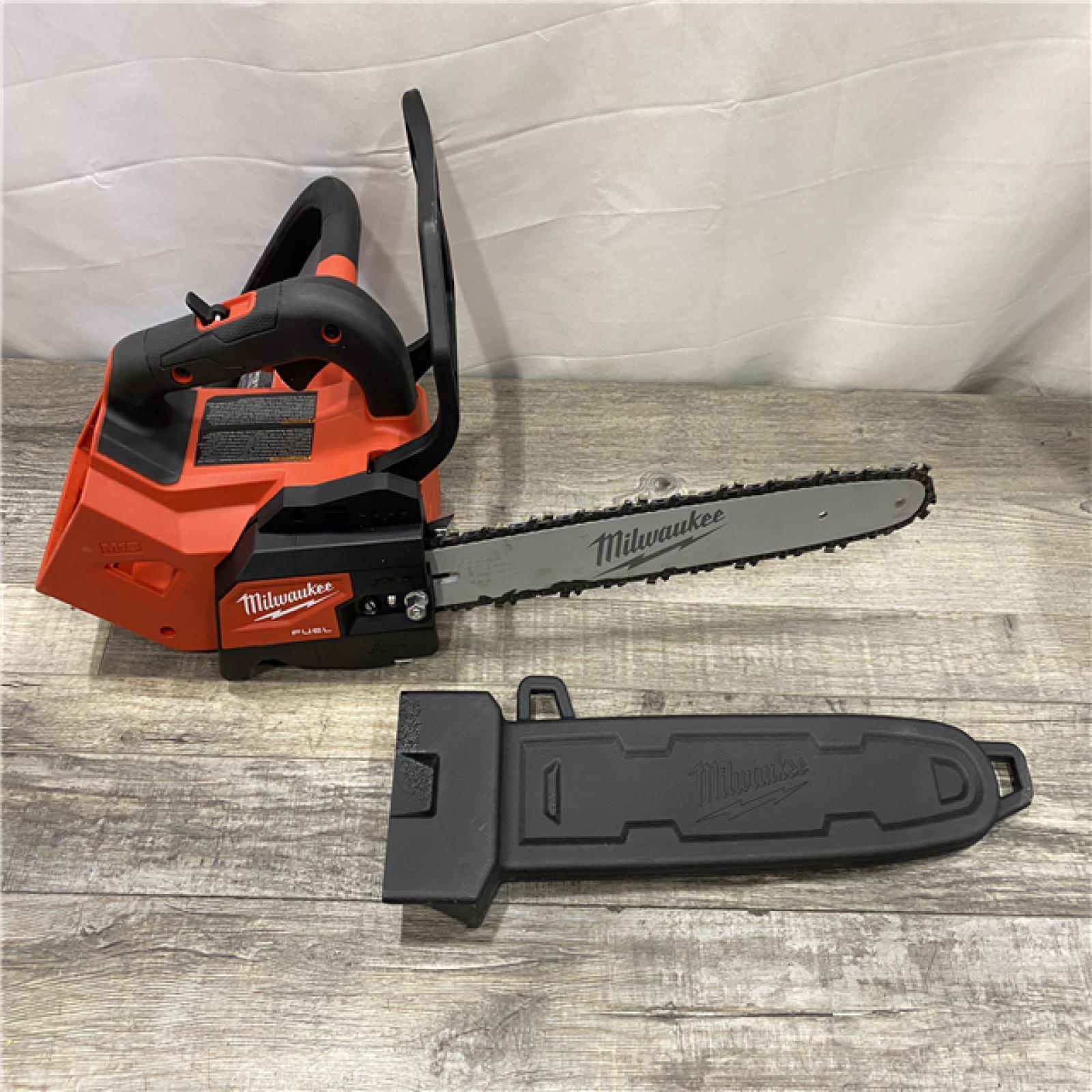 AS-IS Milwaukee FUEL 14 in. 18V Lithium-Ion Brushless Cordless Battery Top Handle Chainsaw (Tool Only)