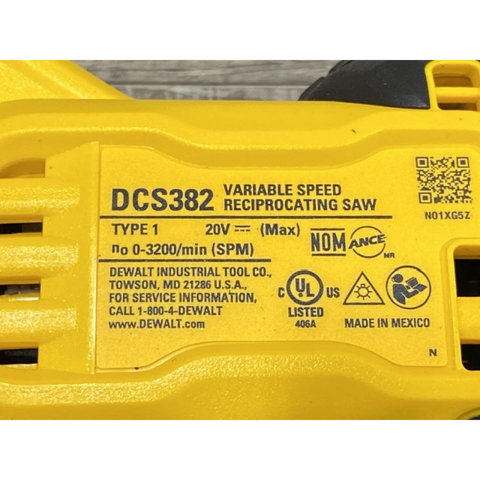 AS-IS DEWALT 20V MAX Cordless Brushless Reciprocating Saw (Tool Only)