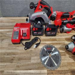 HOUSTON LOCATION - AS - IS Milwaukee 6 Tool Combo Kit W/ (2) Battery & Charger