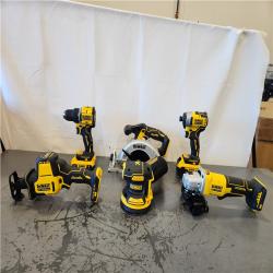 AS-IS- DEWALT 20V Lithium-Ion Cordless 6-Tool Combo Kit with 5.0 Ah and 2.0 Ah Batteries  Charger and Tough System 2.0 Rolling Toolbox