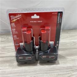 NEW Milwaukee M12 12-Volt Lithium-Ion XC Extended Capacity 3.0 Ah Battery Pack (2-Pack