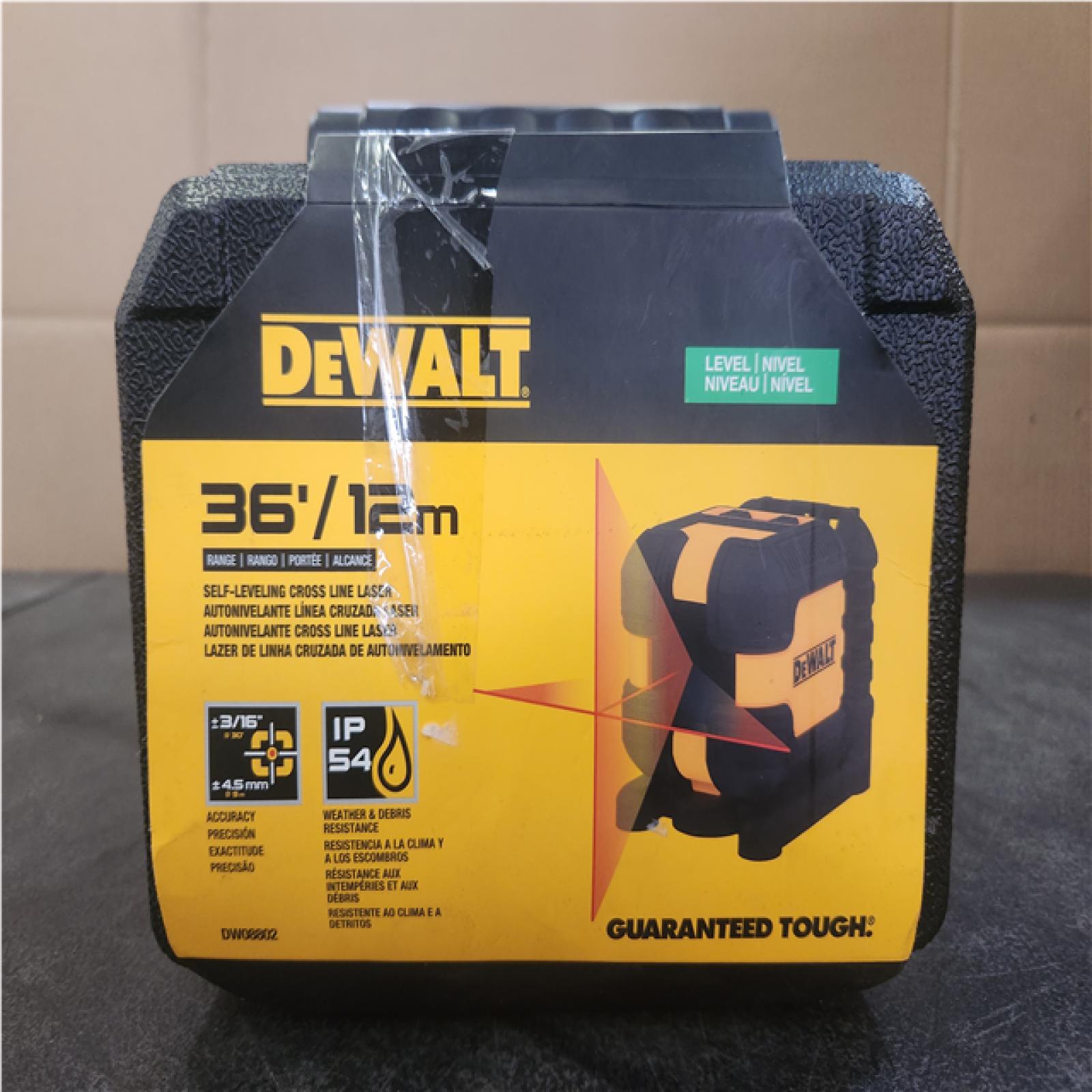 Phoenix NEW DEWALT 40 ft. Red Self-Leveling Cross Line Laser Level with (2) AA Batteries & Case