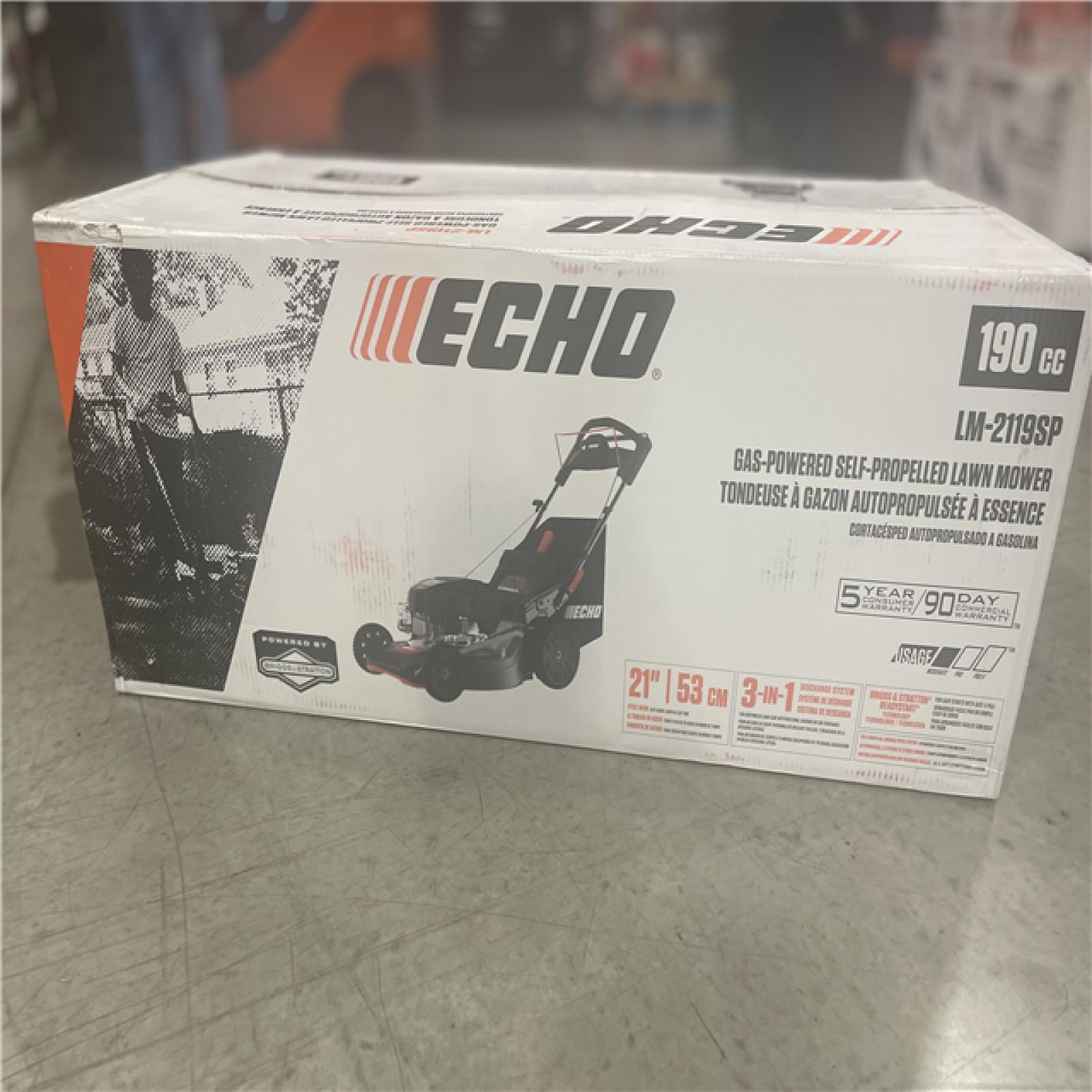 DALLAS LOCATION NEW! -   ECHO 21 in. 190 cc Briggs and Stratton Gas 3-in-1 Dual Blade RWD Self-Propelled Lawn Mower with Single Lever Deck Adjustment