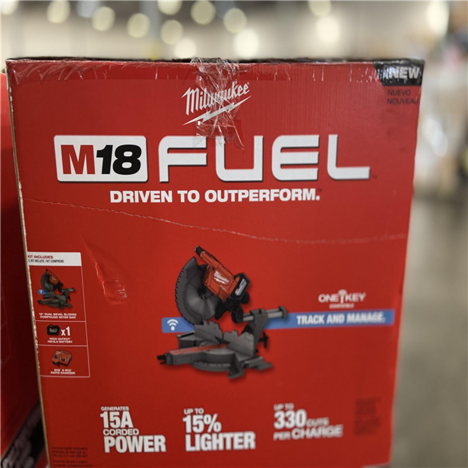 DALLAS LOCATION - Milwaukee M18 FUEL 18V Lithium-Ion Brushless Cordless 12 in. Dual Bevel Sliding Compound Miter Saw Kit with One 12.0Ah Battery