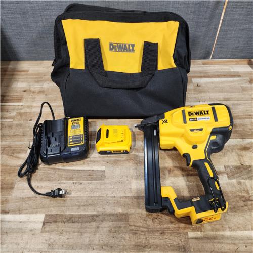 HOUSTON LOCATION - AS - IS DEWALT 20V MAX XR Lithium-Ion Cordless 18-Gauge Narrow Crown Stapler Kit