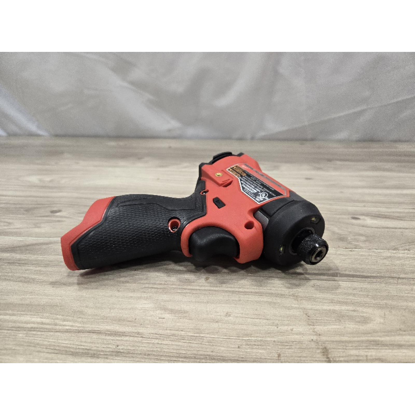 AS-IS Milwaukee 3453-22HSR M12 FUEL 12V Cordless 3/8 in. Ratchet and 1/4 in. Impact Driver Kit