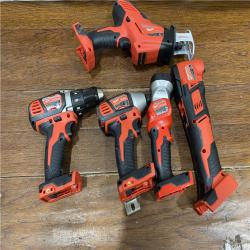 AS-IS M18 18V Lithium-Ion Cordless Combo Kit (5-Tool) with (2) Batteries, Charger and Tool Bag