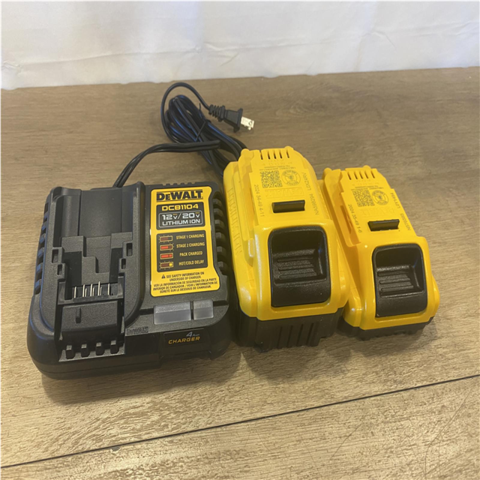 AS-IS DEWALT 20V MAX Lithium-Ion 6.0Ah and 4.0Ah Battery and Charger Starter Kit