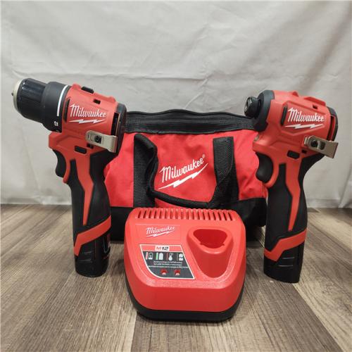 AS-IS- Milwaukee M12 Cordless Brushless 2 Tool Combo Kit