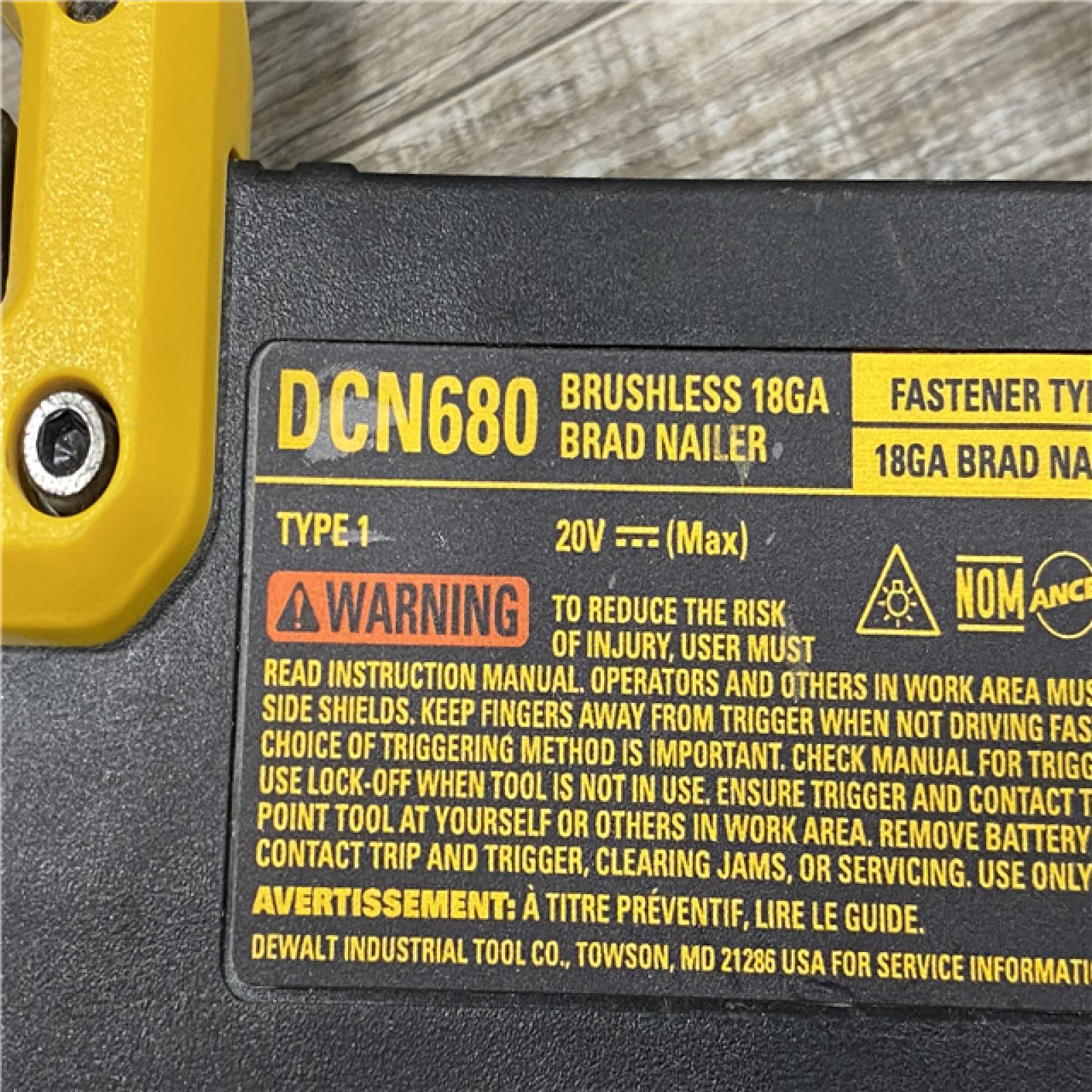 AS-IS DEWALT 20V MAX XR Lithium-Ion Electric Cordless 18-Gauge Brad Nailer (Tool Only)