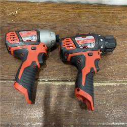 AS-IS Milwaukee 2497-22 M12 Hammer Drill and Impact Combo