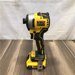 AS-IS DEWALT Atomic 20V Max Lithium-Ion Brushless Cordless Compact 1/4 in. Impact Driver Kit