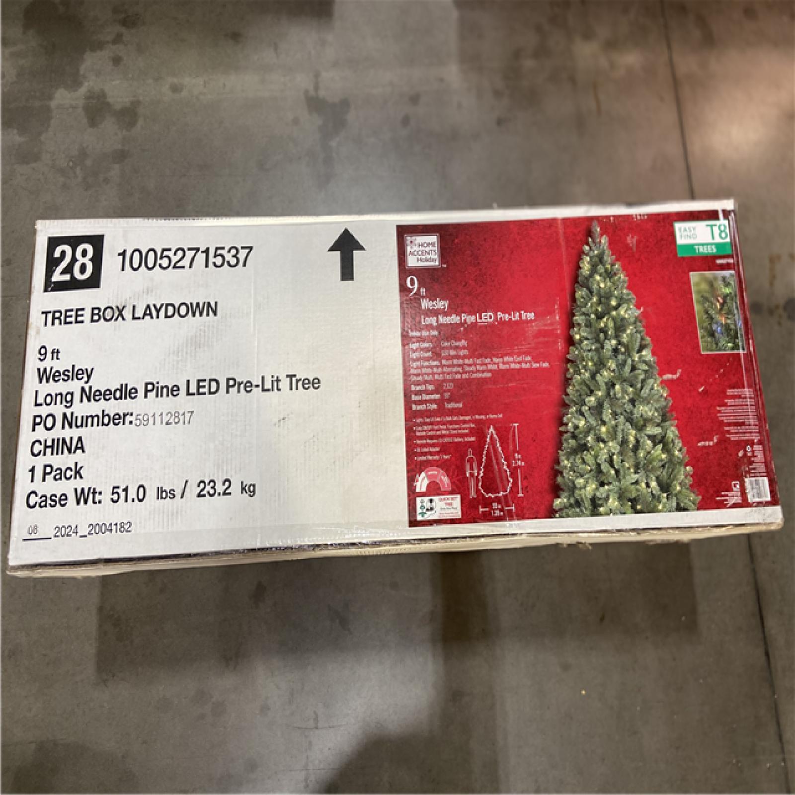 NEW! - Home Accents Holiday 9 ft. Pre-Lit LED Wesley Pine Artificial Christmas Tree
