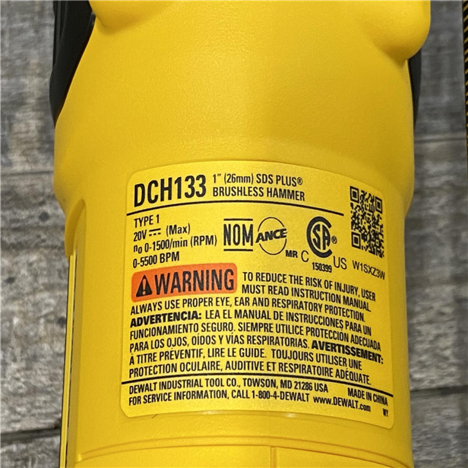 AS-IS DEWALT 20V MAX Cordless Brushless 1 in. SDS Plus D-Handle Concrete and Masonry Rotary Hammer (Tool Only)