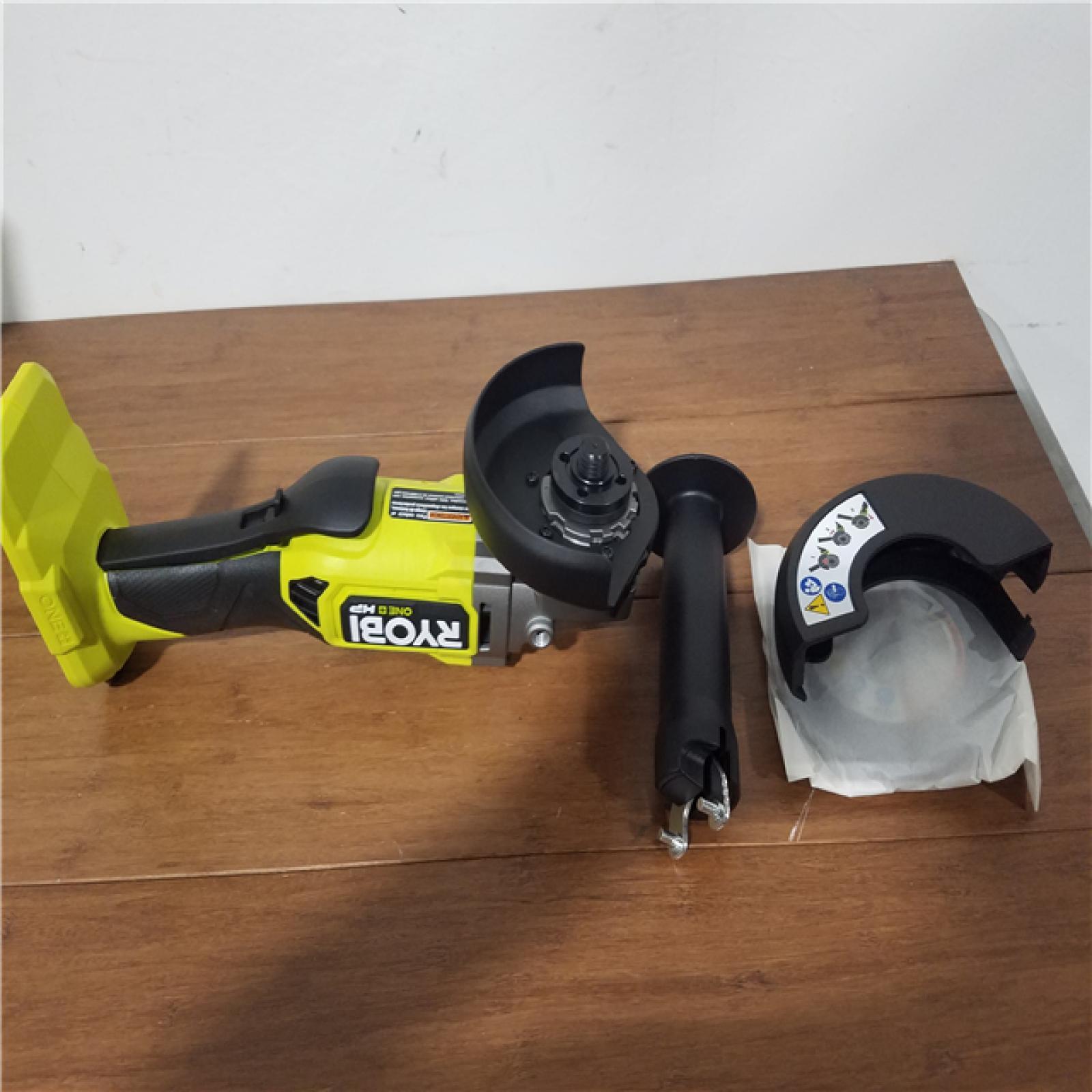 CALIFORNIA AS-IS RYOBI ONE+HP 18V BRUSHLESS 4-1/2 ANGLE GRINDER/CUT-OFF (TOOL ONLY)