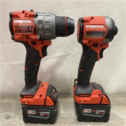 AS-IS Milwaukee FUEL 18V Lithium-Ion Brushless Cordless Hammer Drill and Impact Driver Combo Kit