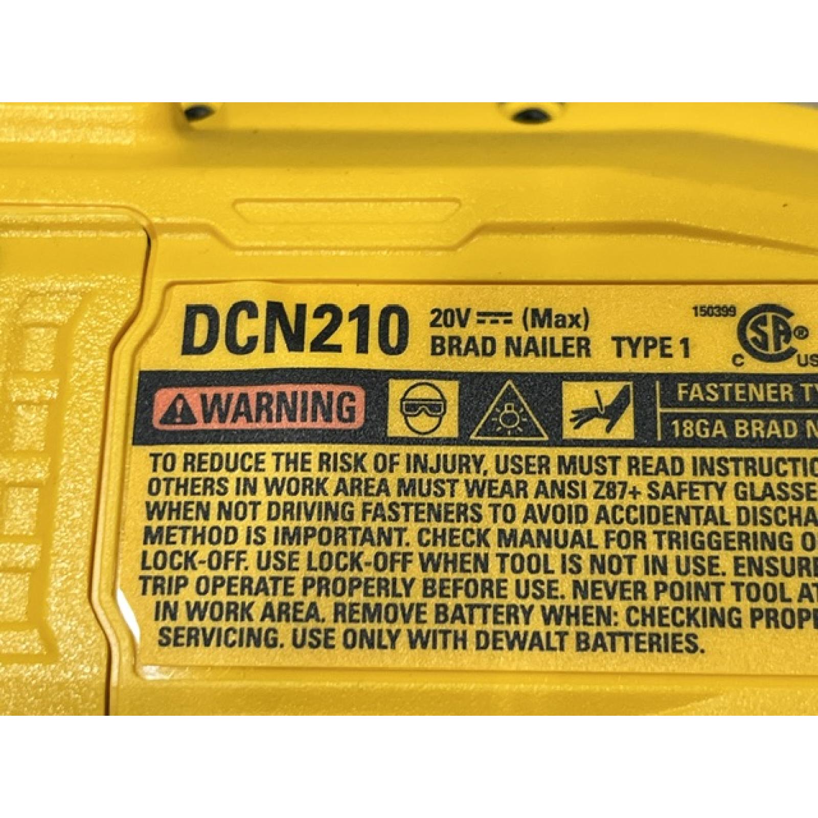 AS-IS DEWALT 20V MAX XR 18 Gauge Cordless Brad Nailer (Tool Only)