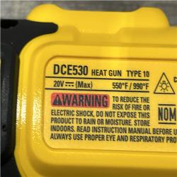 AS-IS DEWALT 20V MAX Cordless Compact Heat Gun with Flat and Hook Nozzle Attachments