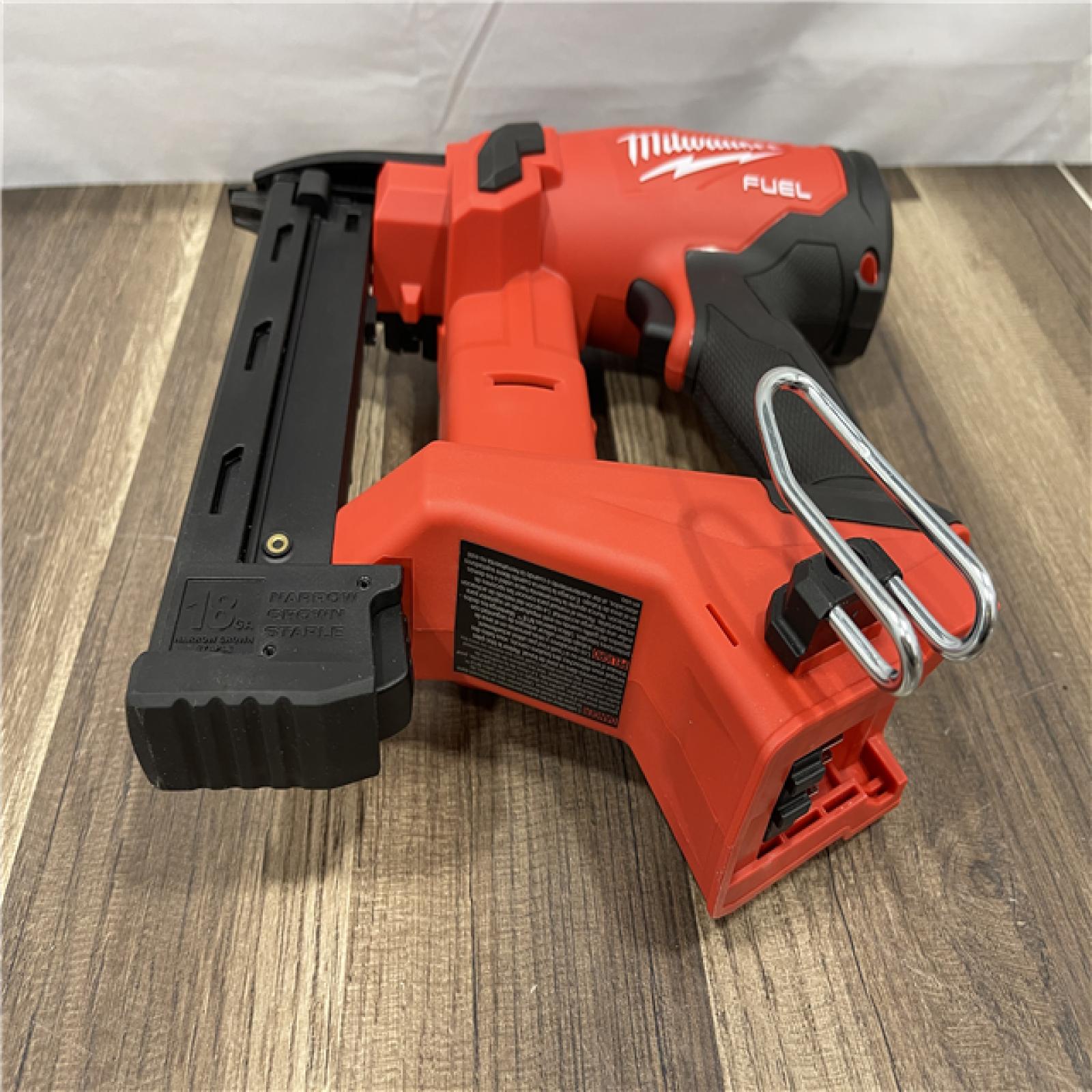 AS-IS Milwaukee FUEL 18-Volt Lithium-Ion Brushless Cordless 18-Gauge 1/4 in. Narrow Crown Stapler (Tool-Only)
