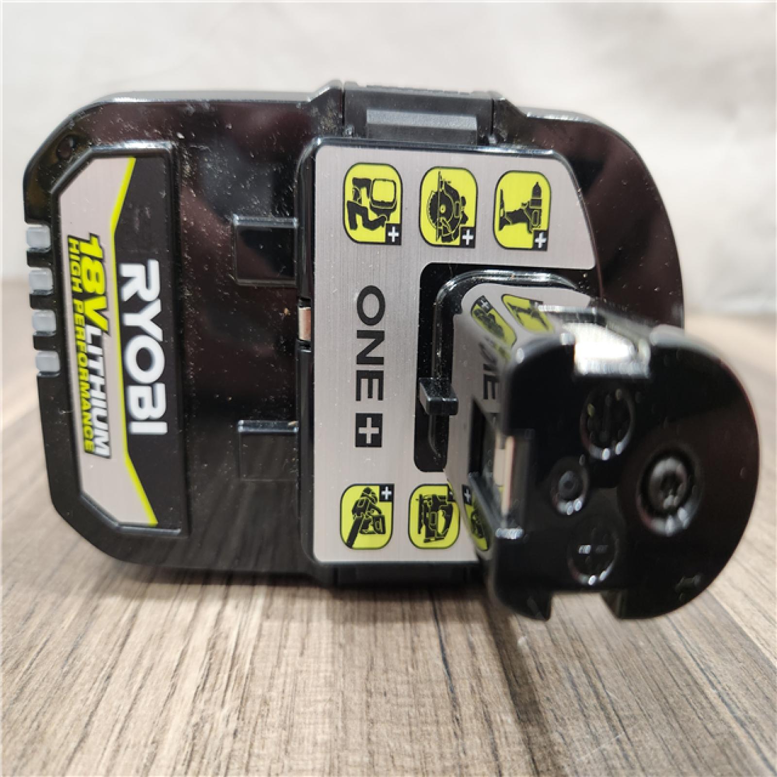 AS-IS- ONE+ 18V Lithium-Ion HIGH PERFORMANCE Starter Kit with 2.0 Ah Battery  (2) 4.0 Ah Batteries  and Charger