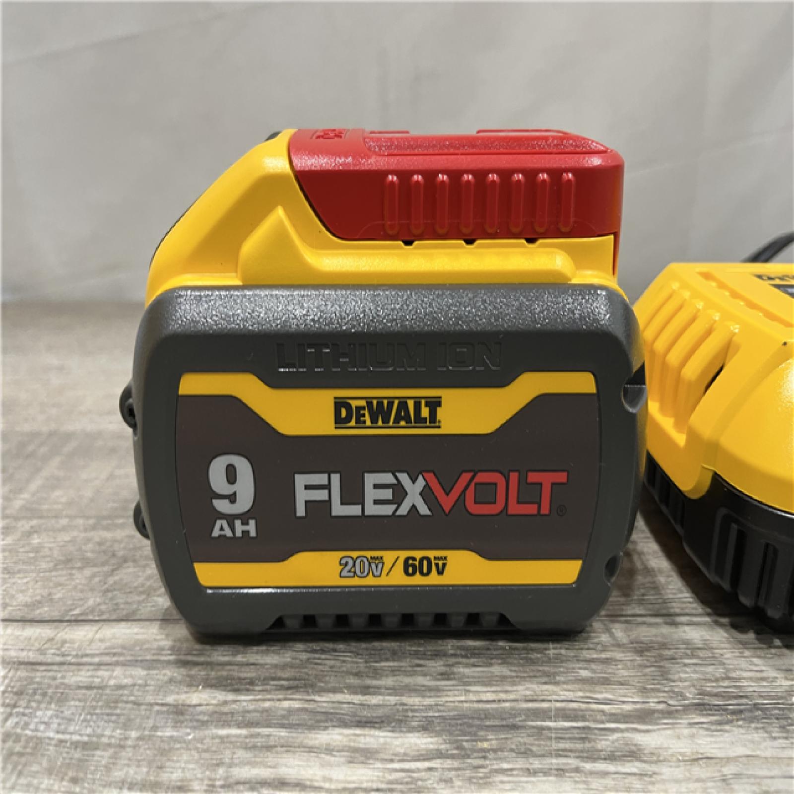 AS-IS DEWALT 20V/60V MAX FLEXVOLT Lithium-Ion 9.0Ah Battery and Charger Starter Kit
