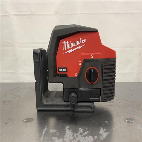 AS-IS- Milwaukee M12 12V Lithium-Ion Cordless Green Beam Cross Line & Plumb Points Laser (Tool Only)