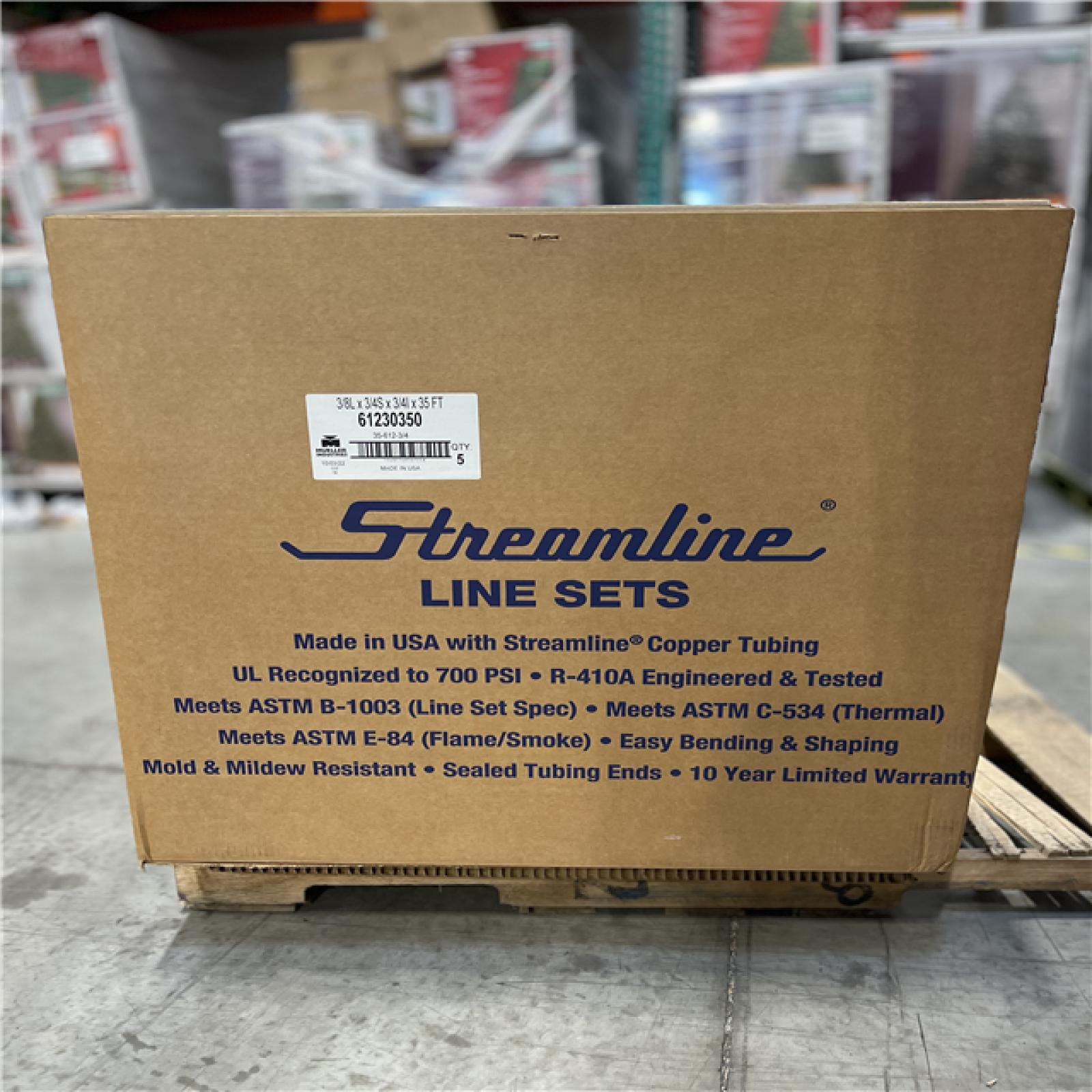 DALLAS LOCATION - Mueller Industries 3/8 In X 3/4 In X 3/4 In X 35 Ft Air Conditioner Line Set PALLET-(5 UNITS)