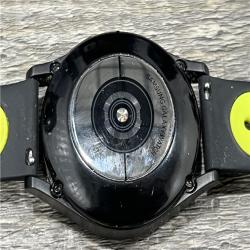 AS-IS Samsung Galaxy Watch 4 Black Silicone Sport Band Black/Chartreuse