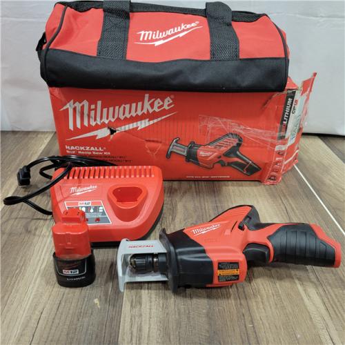 AS-IS  Milwaukee 2420-21 - M12 Fuel Hackzall 1/2  12V 1.5Ah Cordless Straight Handle Reciprocating Saw Kit