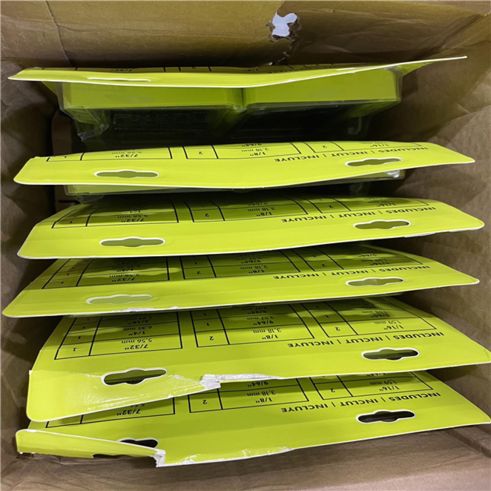 DALLAS LOCATION- NEW!- RYOBI Black Oxide Hex Shank Twist Drill Bit Set (6 UNITS)