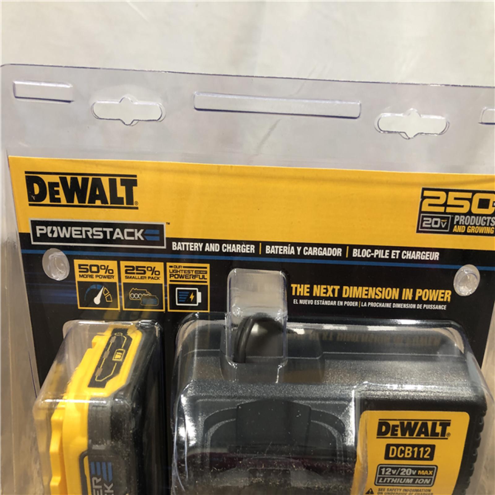 NEW- DEWALT 20V MAX XR POWERSTACK Lithium-Ion Battery Starter Kit