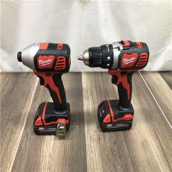 AS-IS Milwaukee 18V Lithium-Ion Cordless Drill Driver/Impact Driver Combo Kit