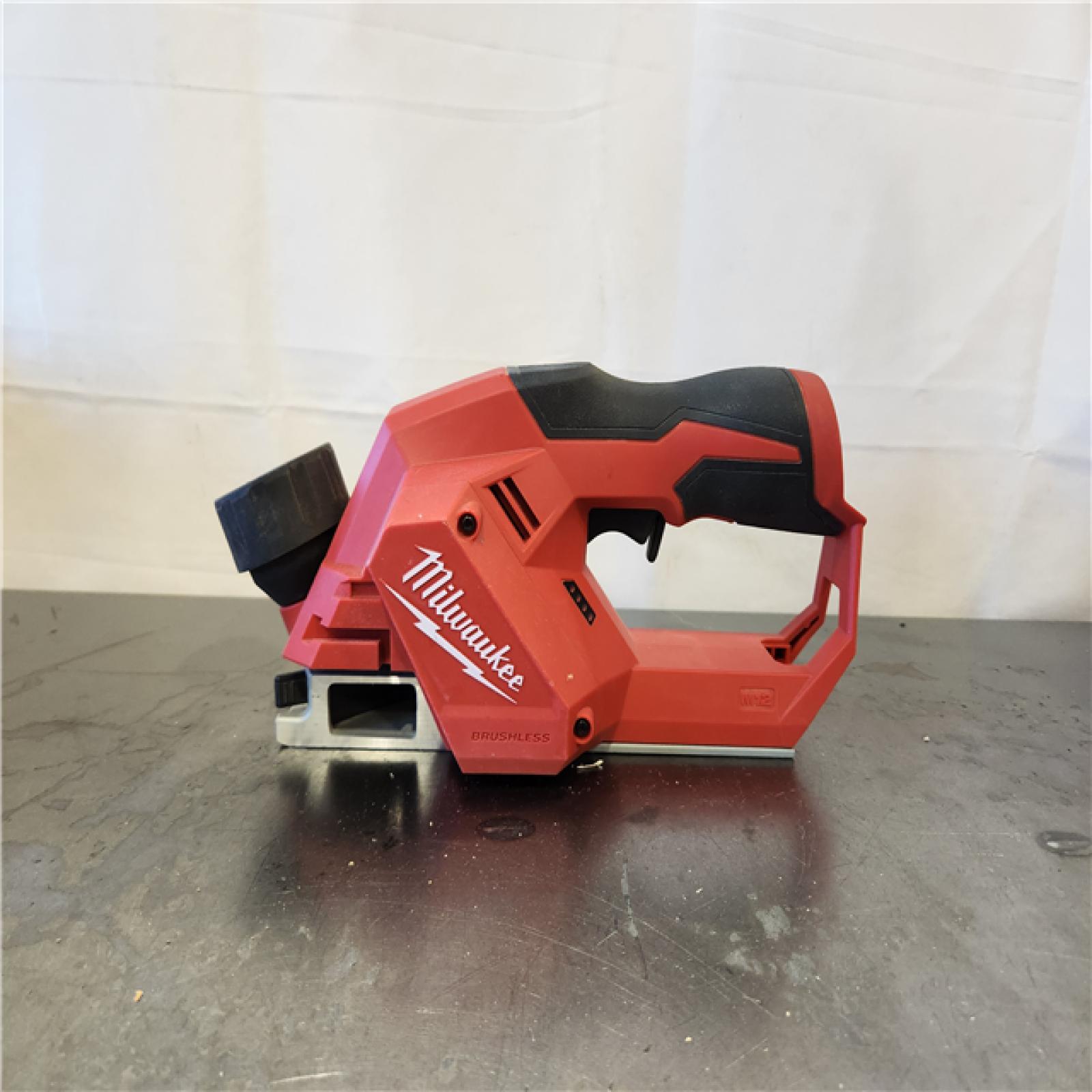 AS-IS- M12 12V Lithium-Ion Brushless Cordless 2 in. Planer (Tool-Only)