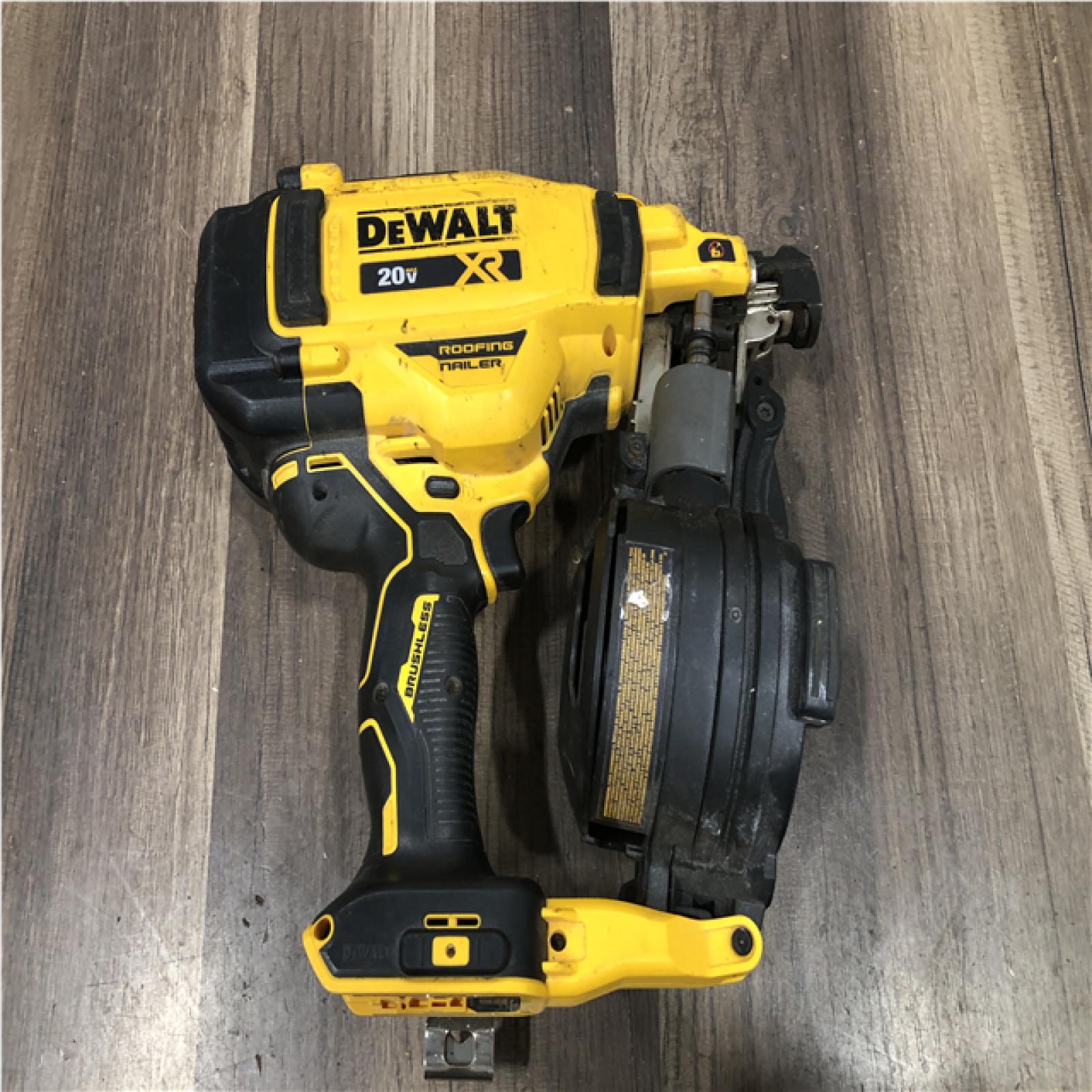 AS-IS DEWALT 20V MAX 15-Degree Electric Cordless Roofing Nailer (Tool Only)