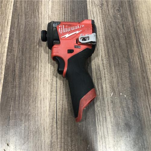 AS-IS Milwaukee  FUEL 12V Lithium-Ion Brushless Cordless 1/4 in. Hex Impact Driver (Tool-Only)