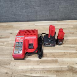 HOUSTON LOCATION - AS-IS MILWAUKEE 2 TOOL COMBO KIT W/ (2) BATTERY & CHARGER